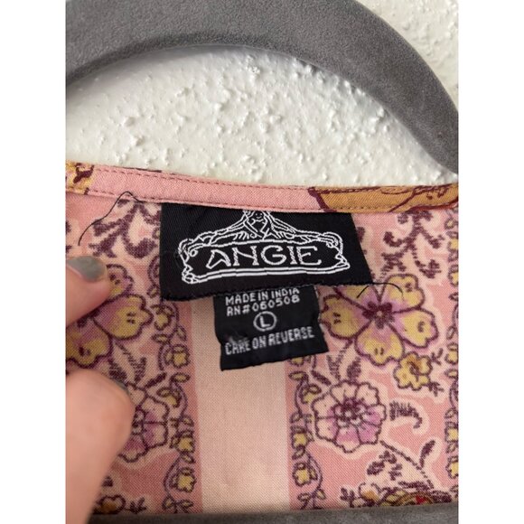 Angie Womens Paisley Kimono Duster Open Front Lightweight Boho Cover-Up - Picture 4 of 11